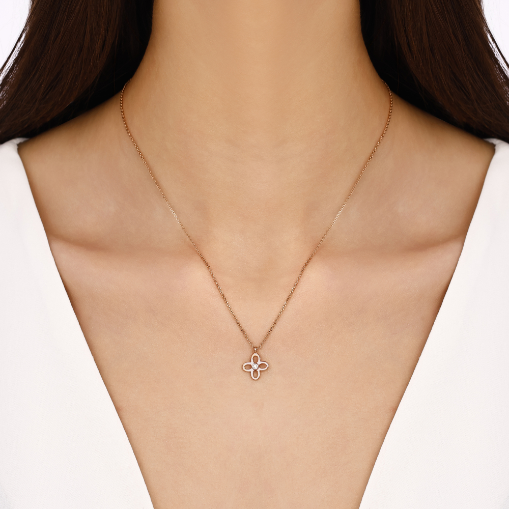 Pırlanta Varlık Sembolü Kolye