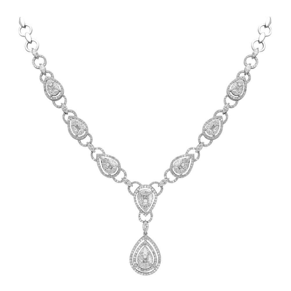 8.12 Karat Pırlanta Damla Effect Gerdanlık