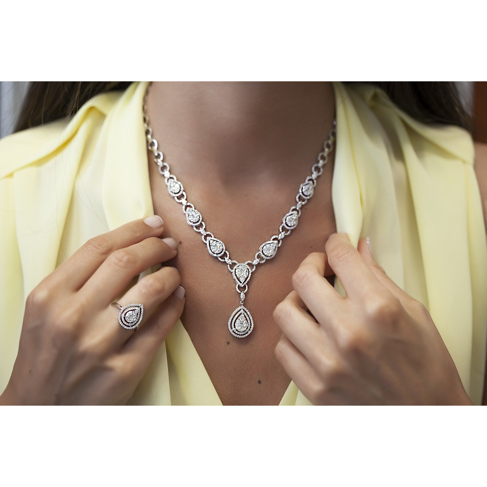 8.12 Karat Pırlanta Damla Effect Gerdanlık