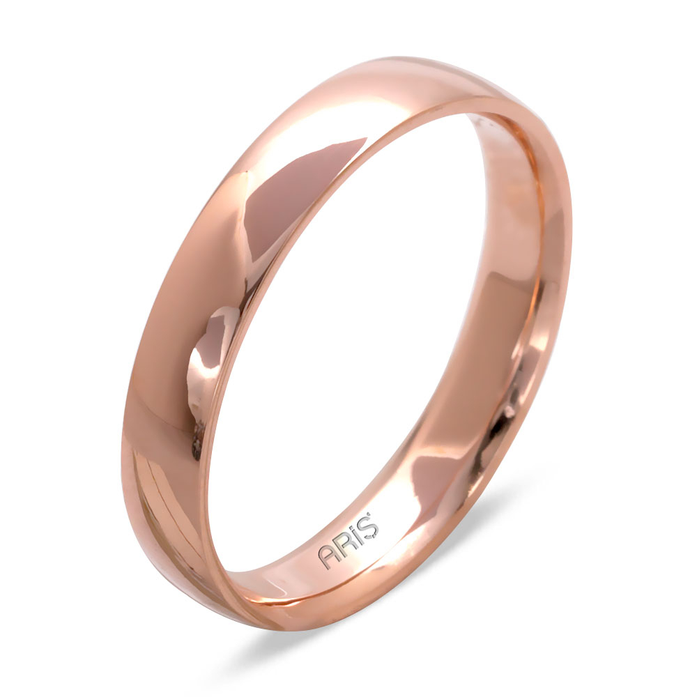 Rose Color Alyans Pırlanta Taşlı Kadın Modeli