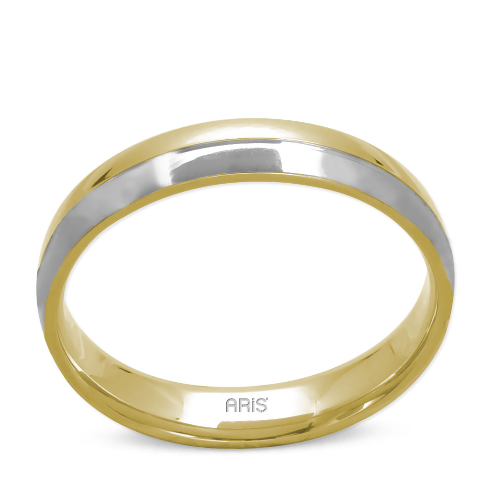 Tektaş ve Yarım Tur Pırlantalı Alyans Yüzük Erkek Modeli