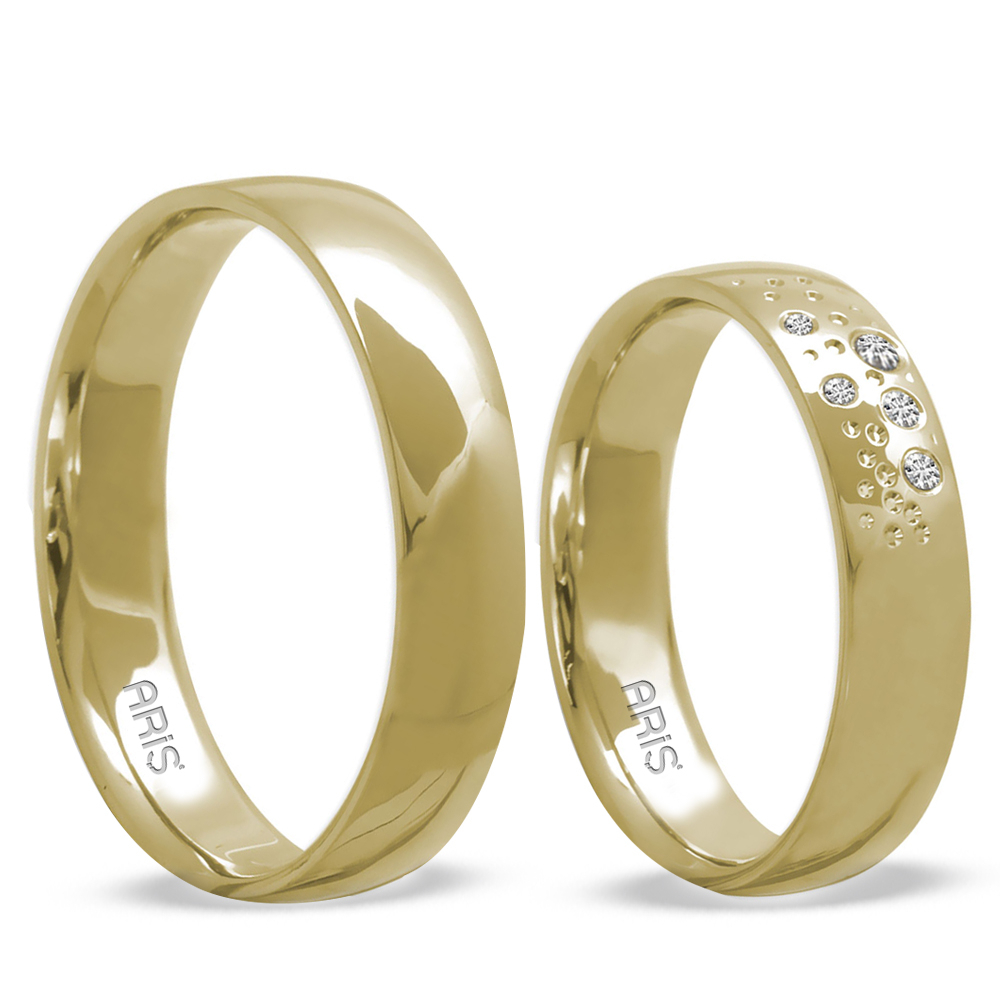 Sarı Altın Alyans (14 Ayar) Erkek Modeli