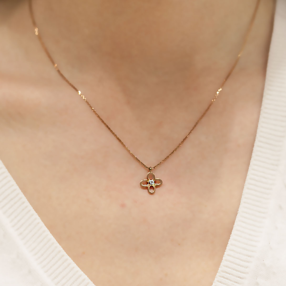 Pırlanta Varlık Sembolü Kolye