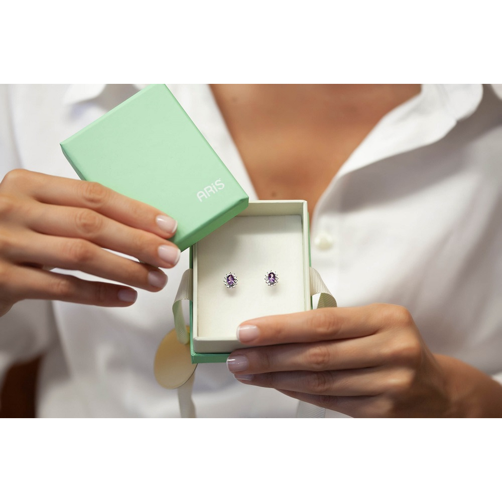 Ametist Altın Küpe