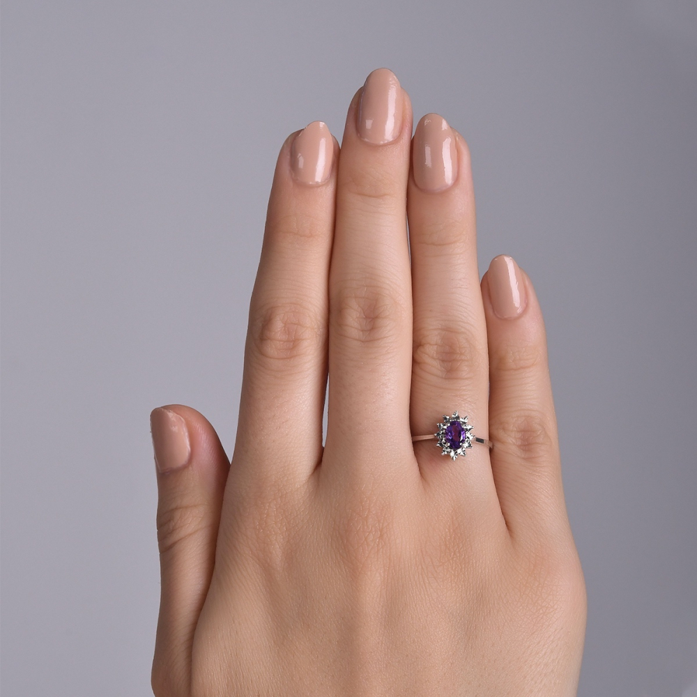 Ametist Altın Yüzük