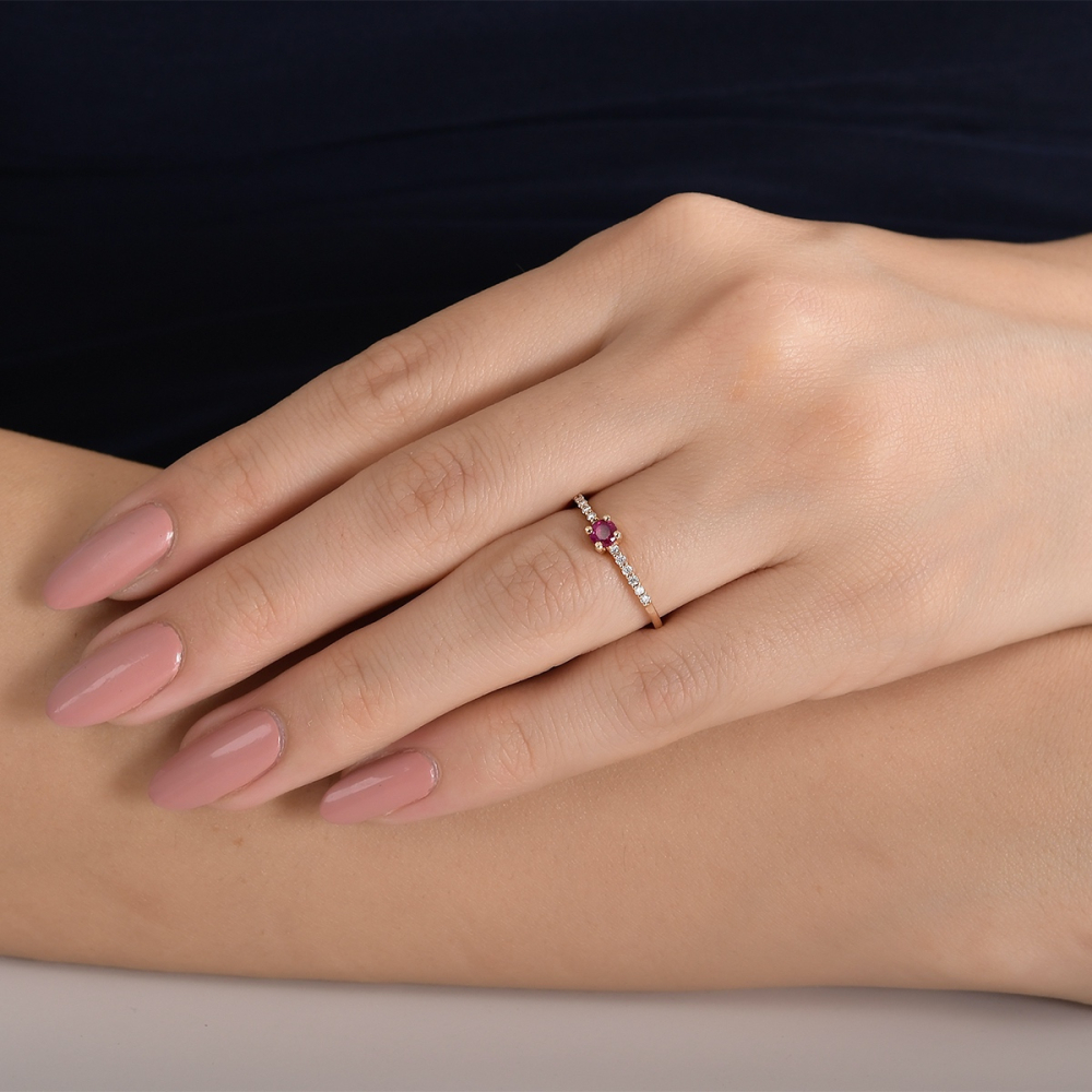 Pırlantalı Yakut Yüzük