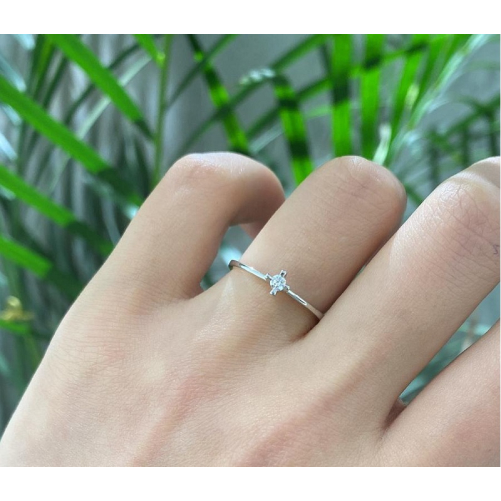 0.05 Karat Pırlanta Tektaş Yüzük