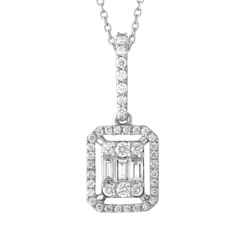 Pırlanta Fantezi Baget Kolye