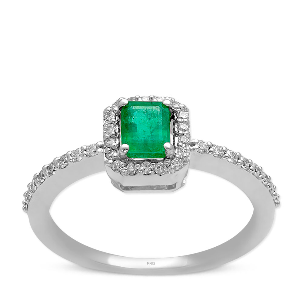 0.78 Karat Pırlanta Zümrüt Yüzük