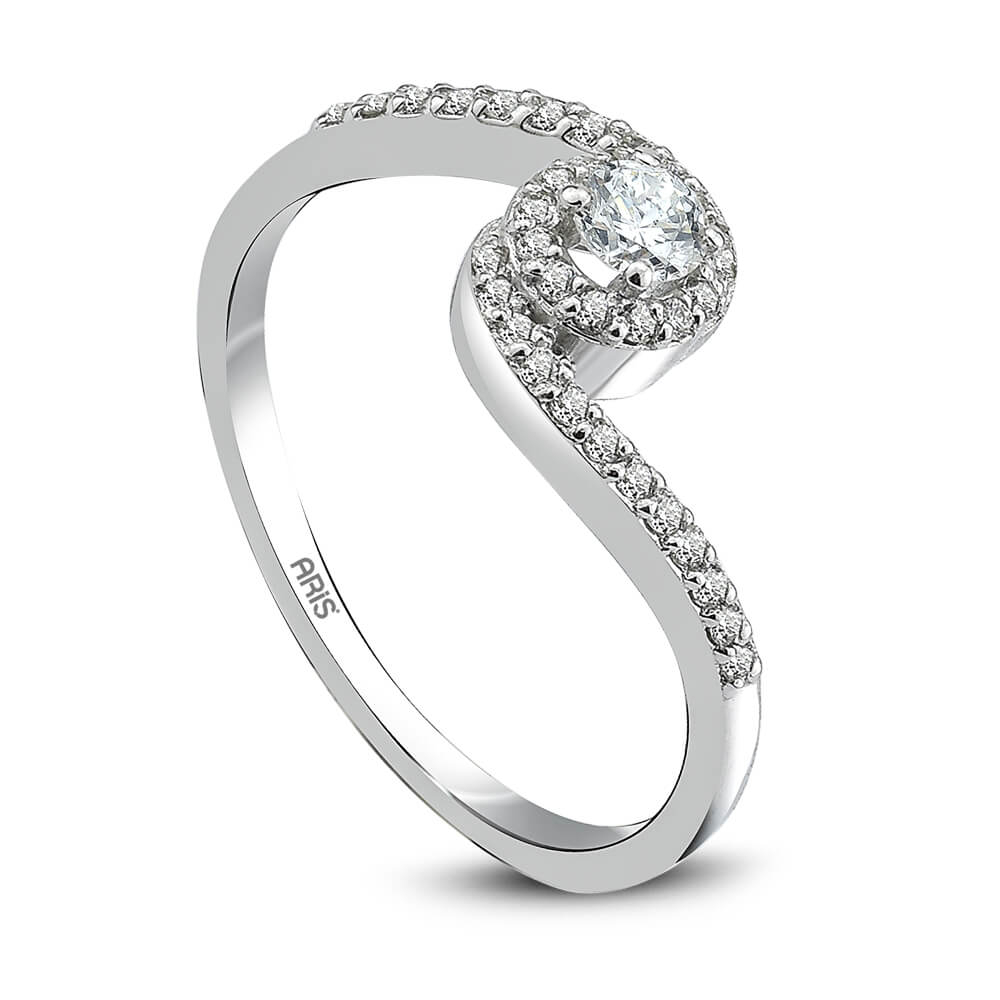 0.28 Karat Pırlanta Tektaş Yüzük Aprilia