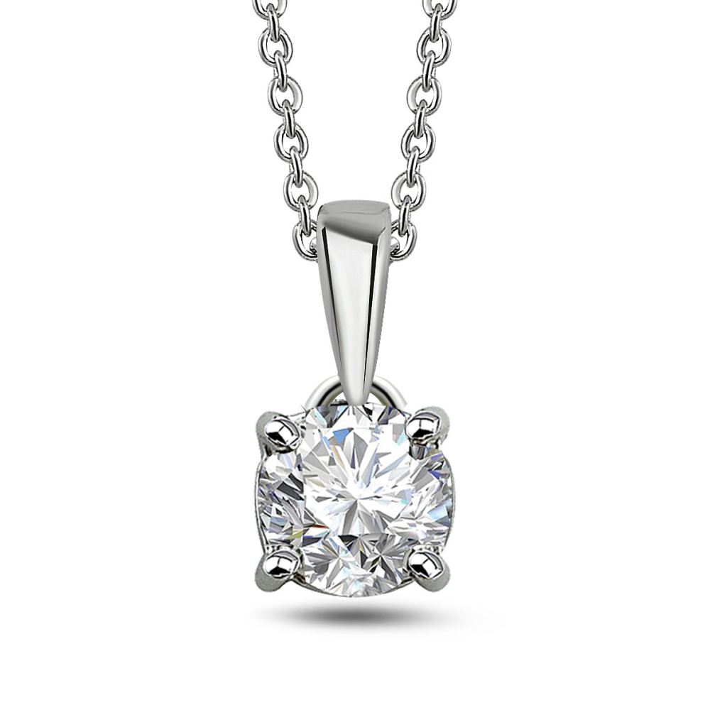 0.10 Karat Pırlanta Tektaş Altın Kolye