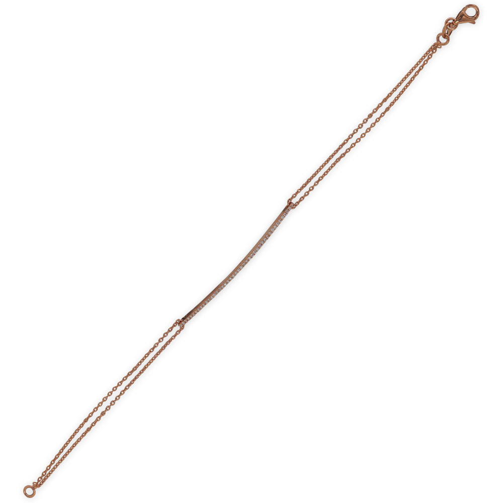 Kırmızı Altın Fantezi Pırlanta Bileklik