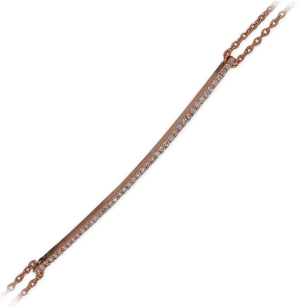 Kırmızı Altın Fantezi Pırlanta Bileklik