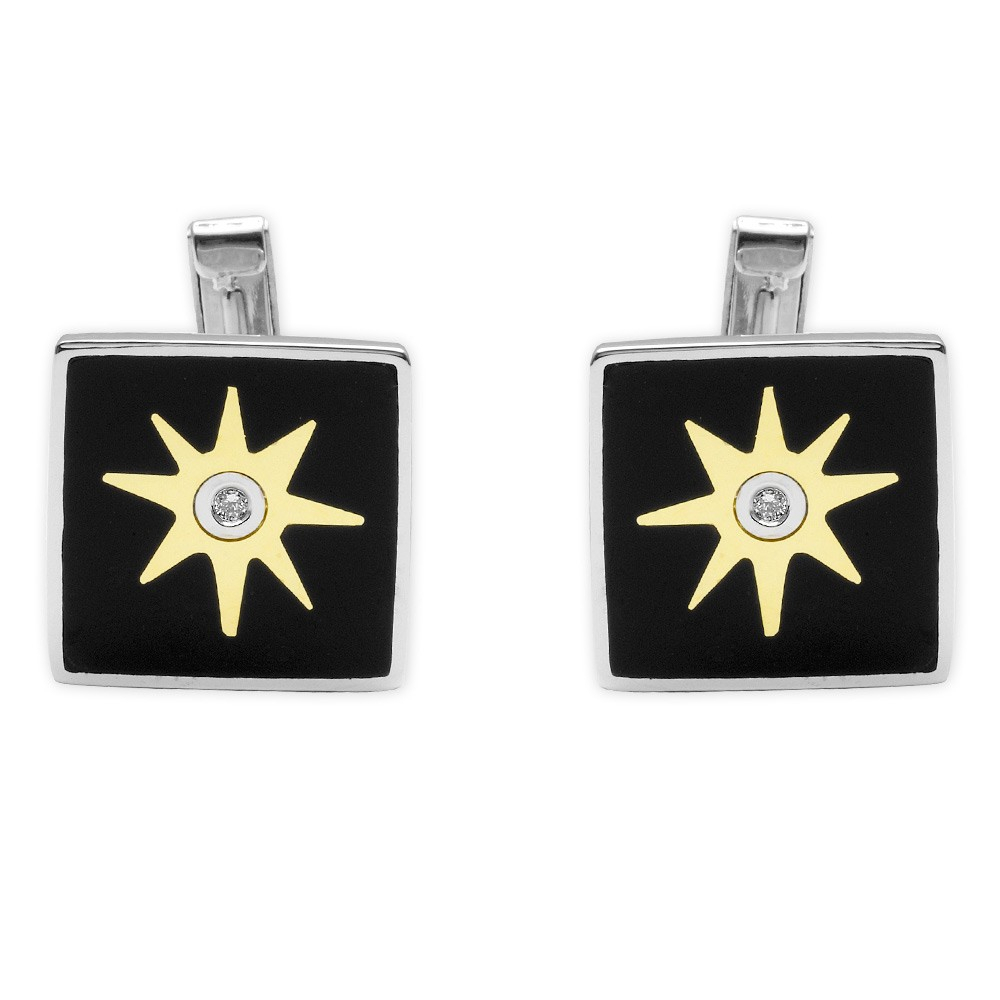 Pırlantalı Kayra Sembolü Kol Düğmesi