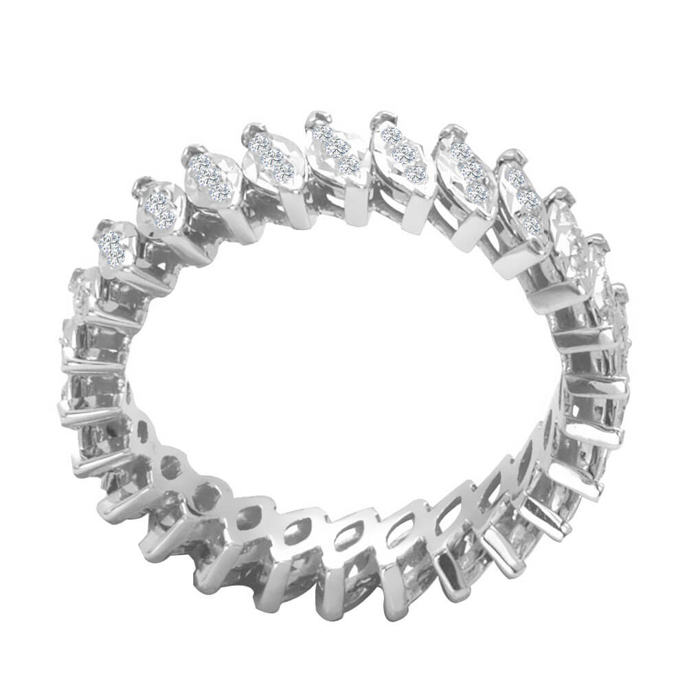 0.50 Karat Pırlanta Markiz Tamtur Alyans