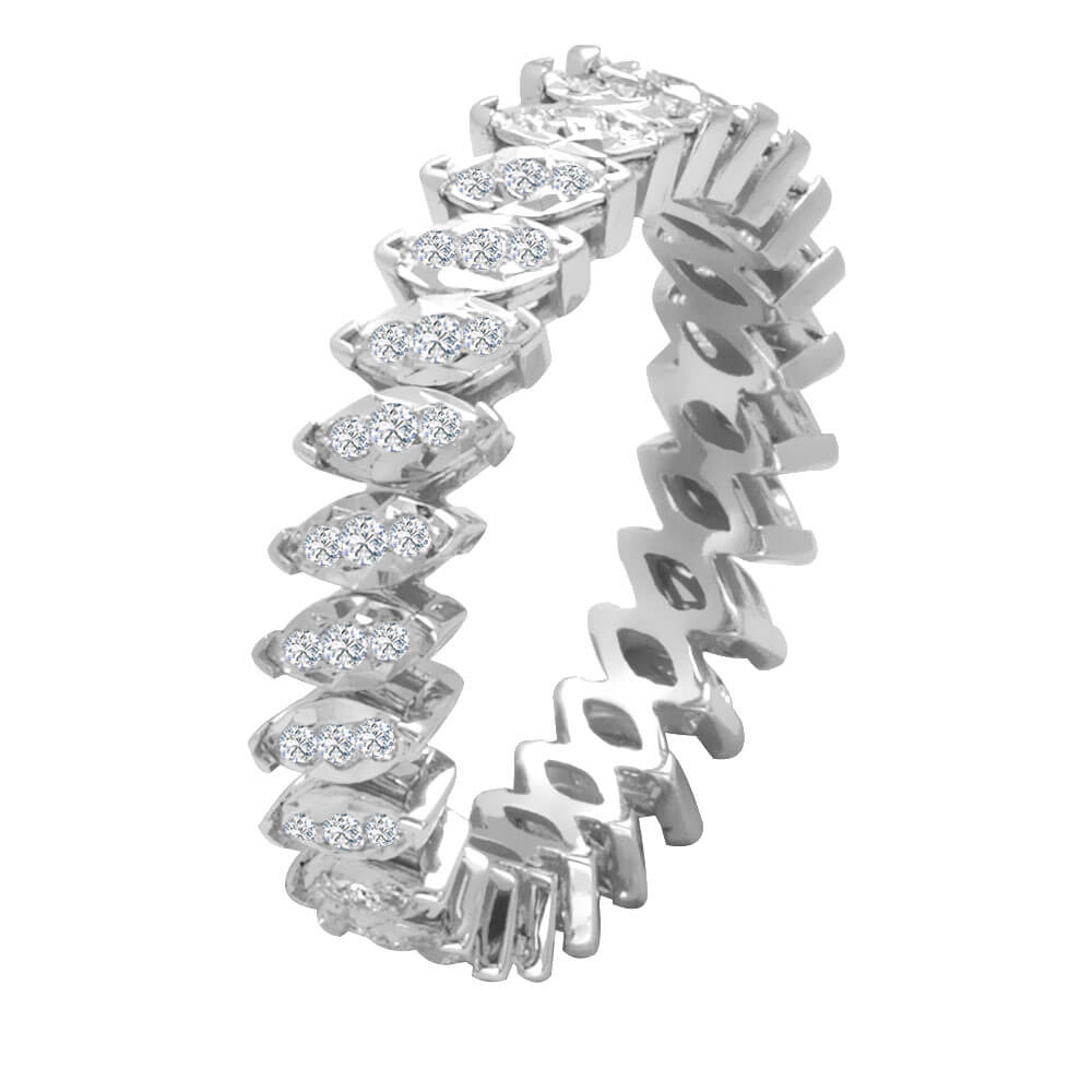 0.50 Karat Pırlanta Markiz Tamtur Alyans