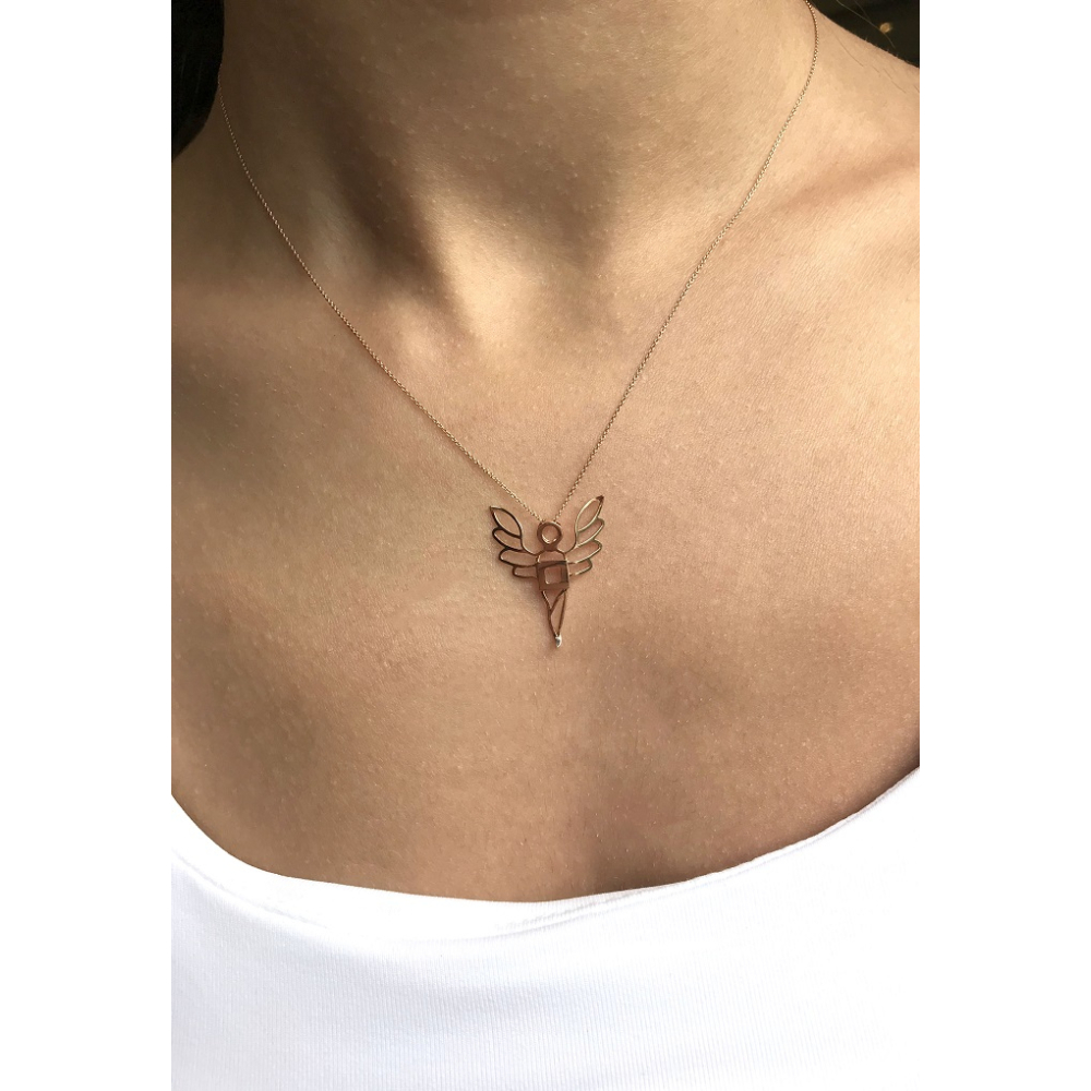 Bereket Meleği Altın Kolye (Ariel)