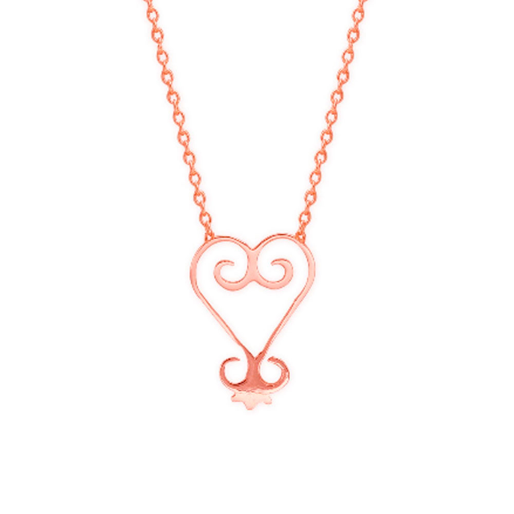 Sankofa Sembolü Altın Kolye