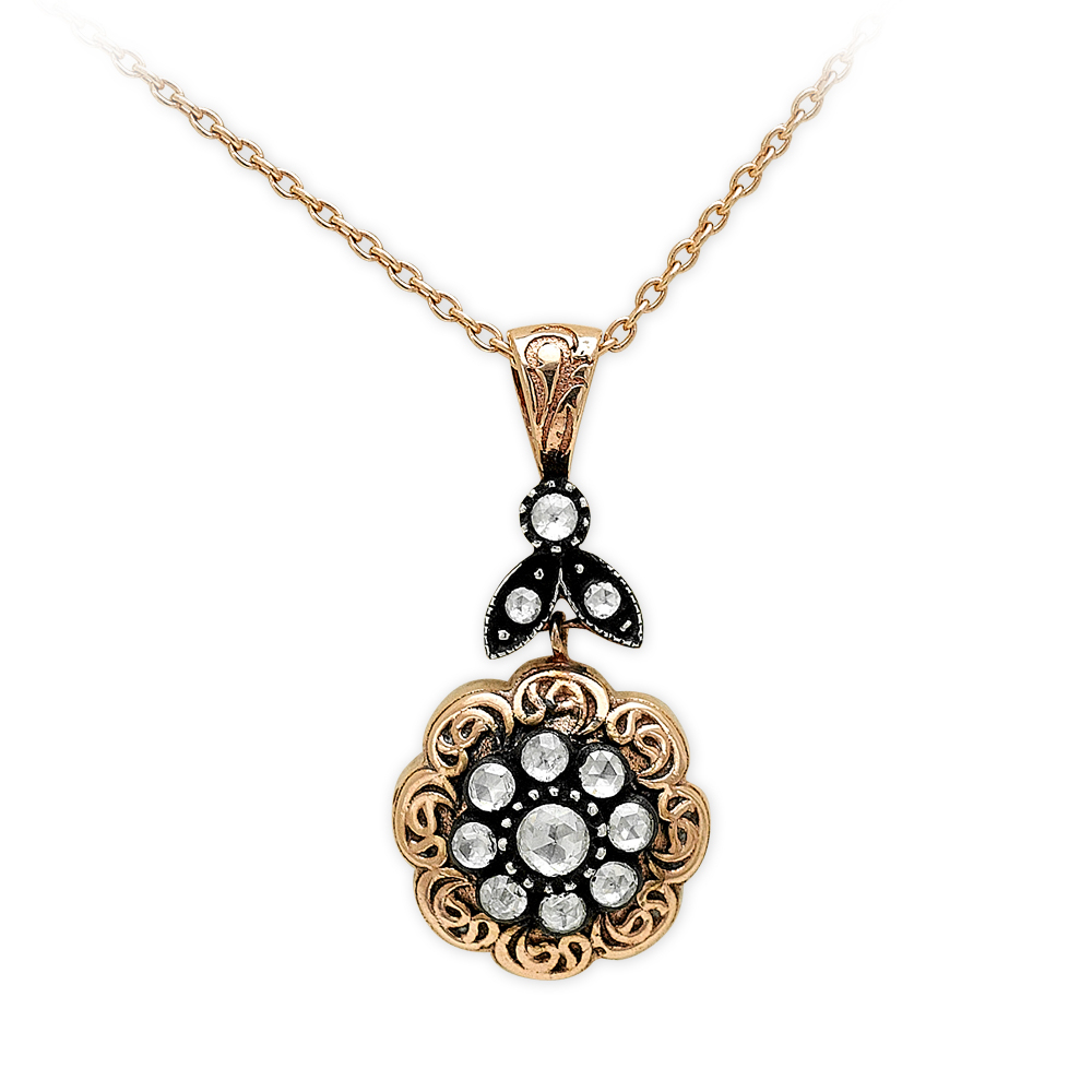 0.22 Karat Elmas Altın Kolye