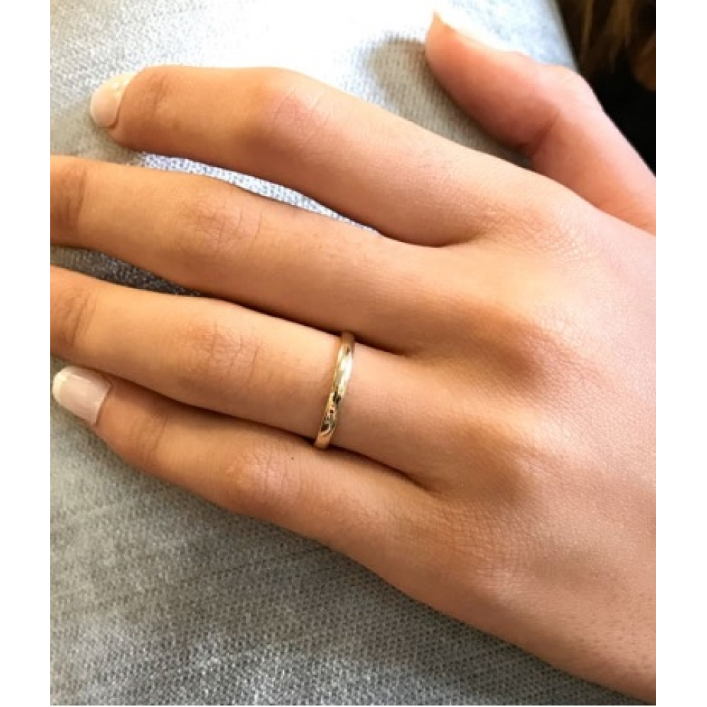 22 Ayar Klasik Bombeli Altın Alyans (2 mm) Erkek Modeli