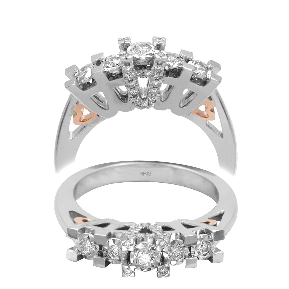 Pırlanta 5 Taş Miracle Alyans (0.50 Ct. Görünüm)