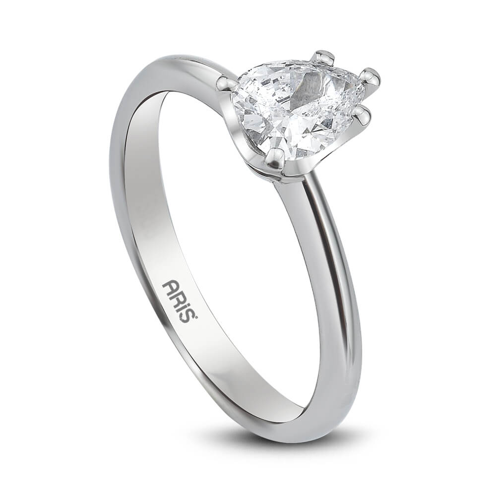 0.50 ct. Pırlanta Damla Tektaş Yüzük