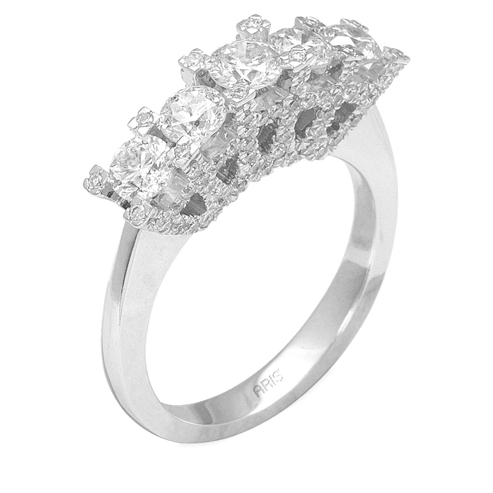 1.59 Karat Pırlanta 5 Taş Alyans