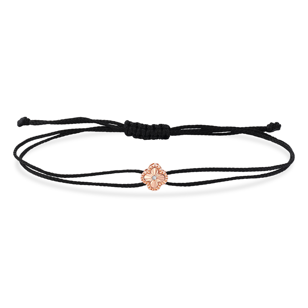 Yıldız Yonca Pırlanta İpli Bileklik