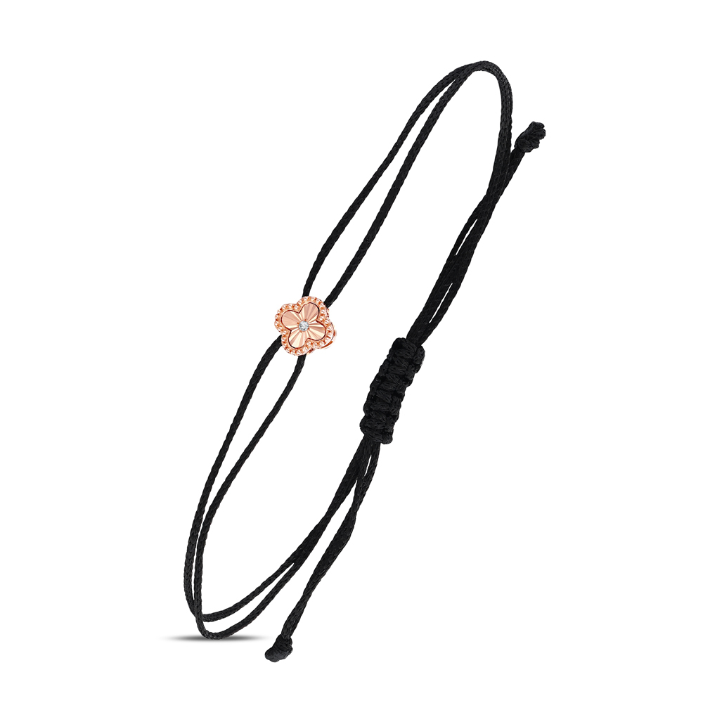 Yıldız Yonca Pırlanta İpli Bileklik