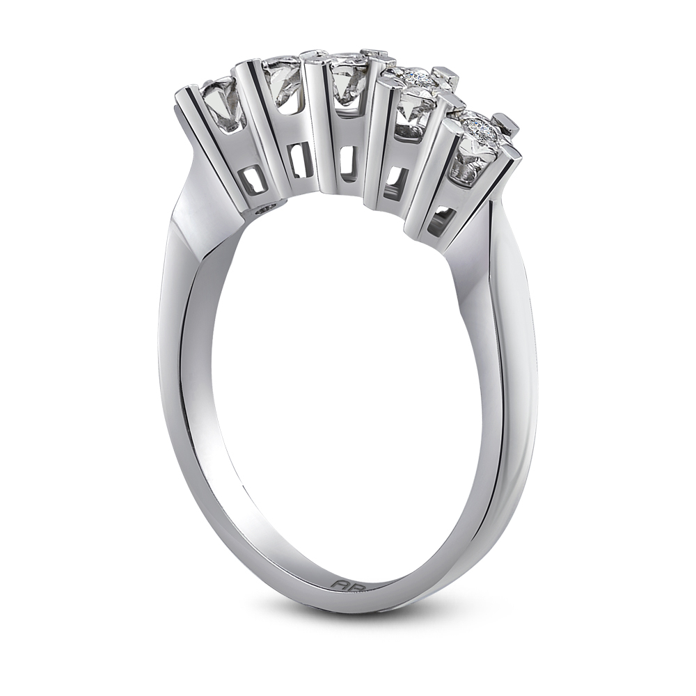 0.80 Karat Pırlanta 5 Taş Alyans