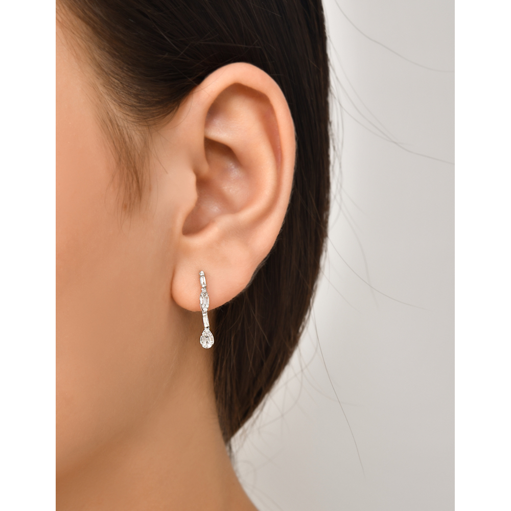 Pırlanta Baget Küpe