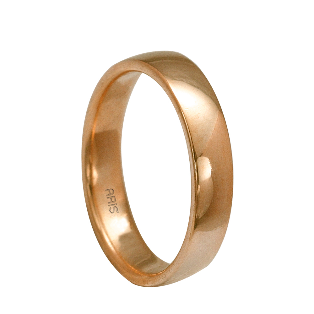 Klasik Bombeli Altın Alyans (4 mm) Erkek Modeli