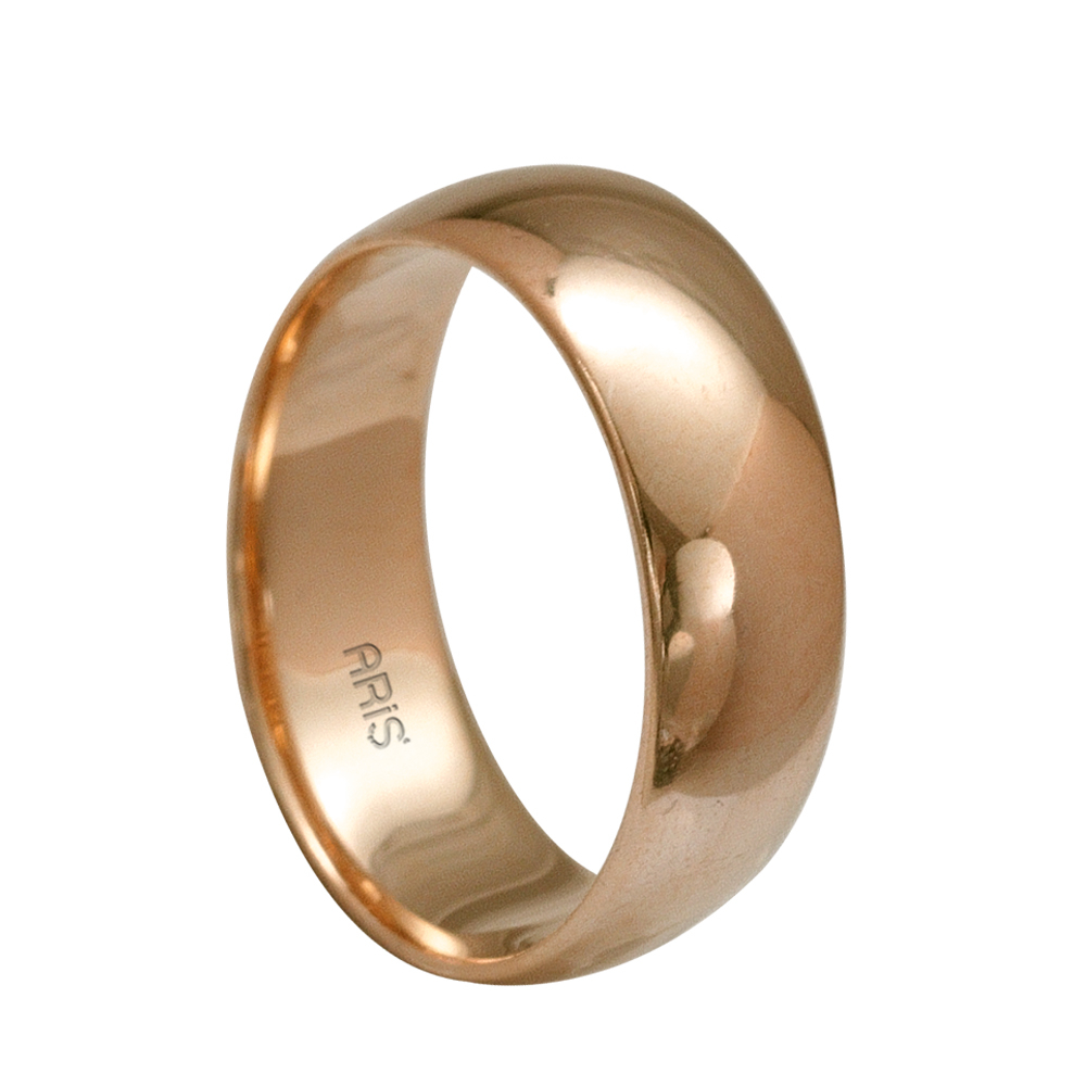 Klasik Bombeli Altın Alyans (6 mm) Kadın Modeli