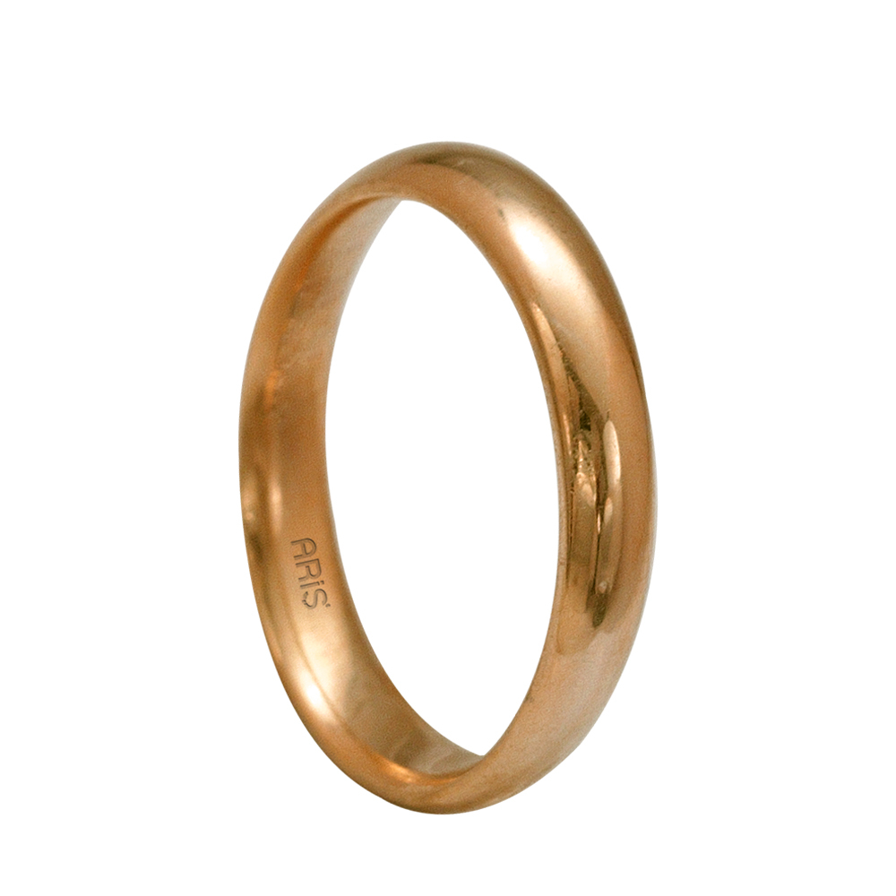 Klasik Bombeli Altın Alyans (3 mm) Erkek Modeli