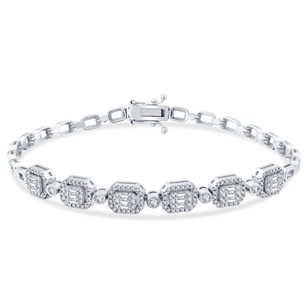 1.02 Karat Pırlanta Baget Bileklik