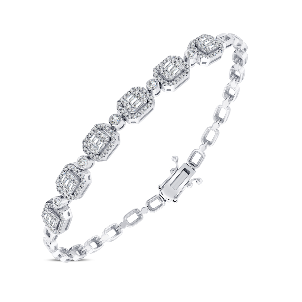 1.02 Karat Pırlanta Baget Bileklik