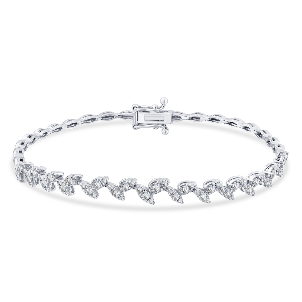 1.02 Karat Yaprak Model Pırlanta Bileklik