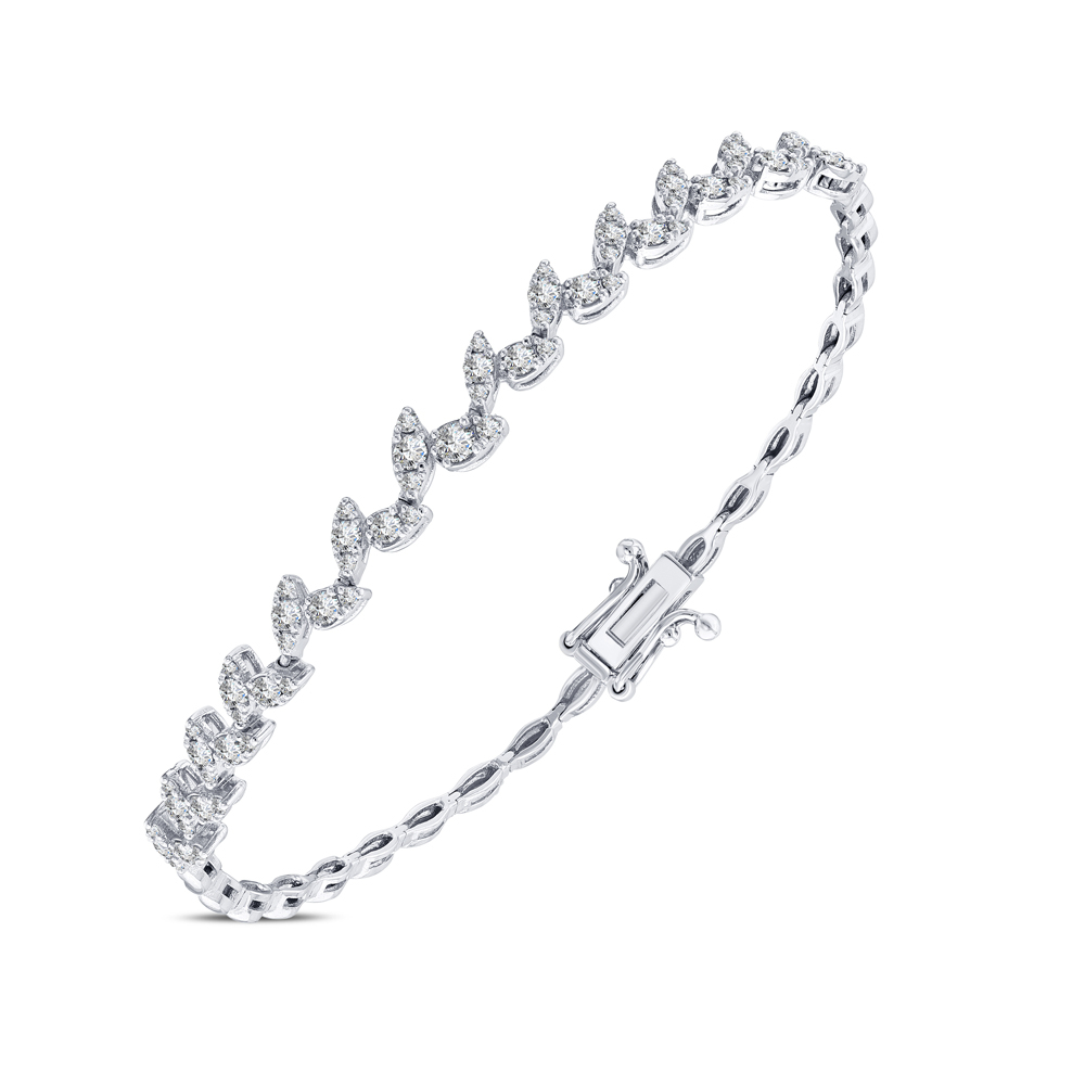 1.02 Karat Yaprak Model Pırlanta Bileklik