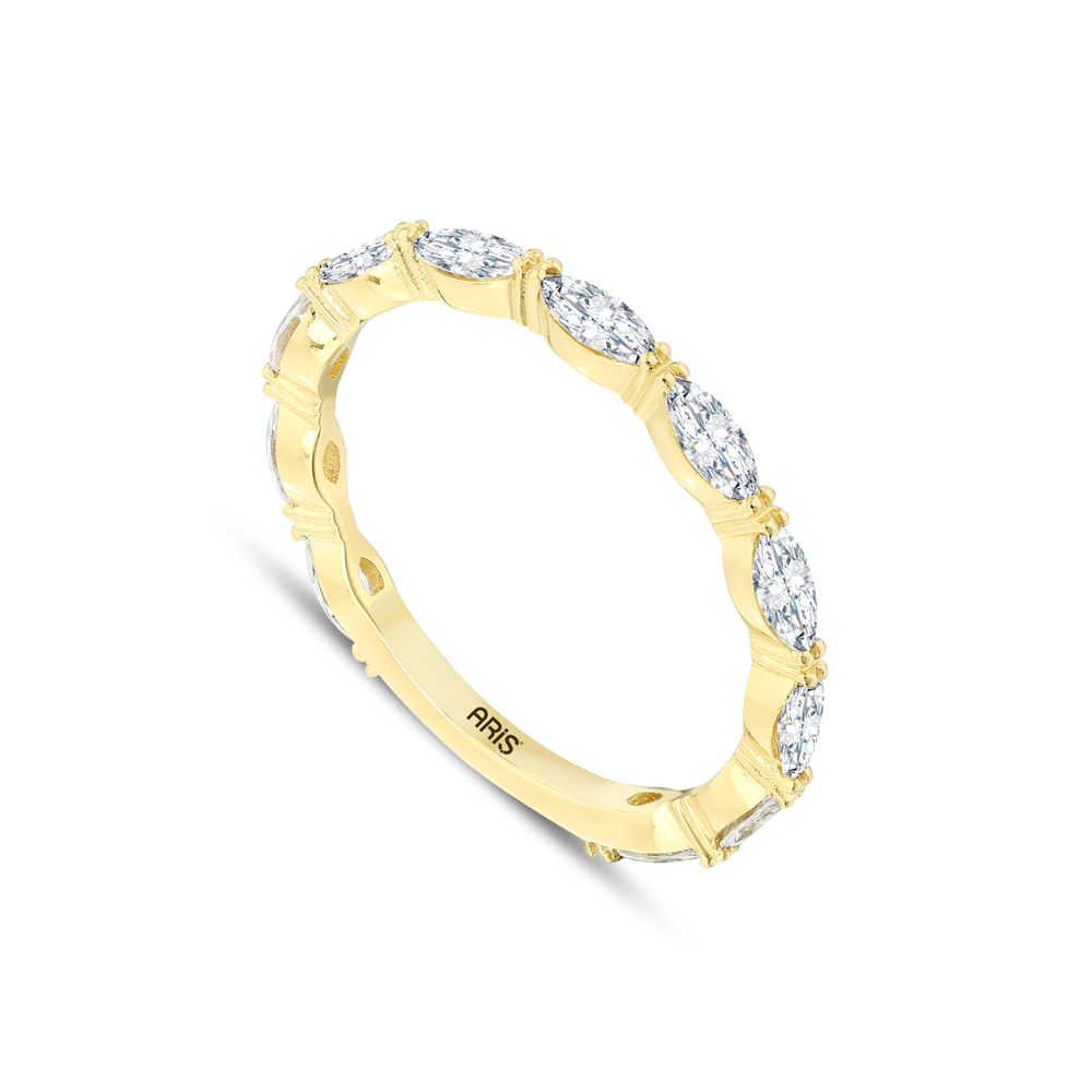 0.80 Karat Markiz Yarımtur Pırlanta Yüzük