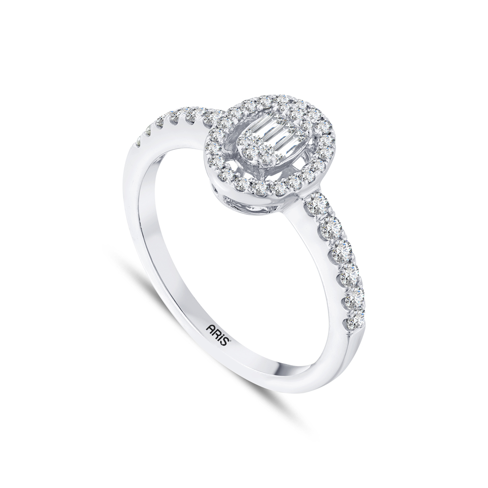 0.39 Karat Pırlanta Baget Yüzük