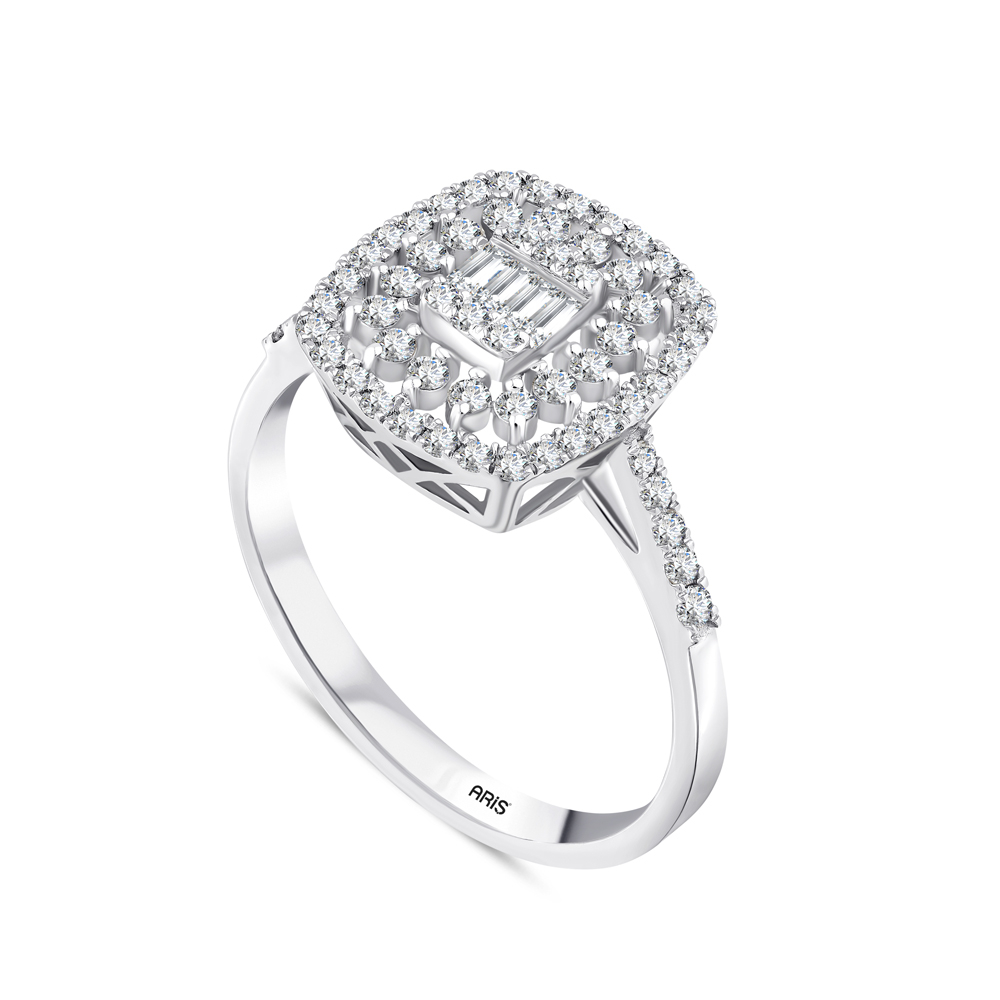 0.46 Karat Pırlanta Baget Yüzük