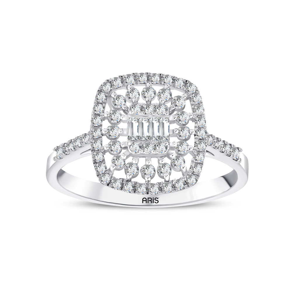 0.46 Karat Pırlanta Baget Yüzük