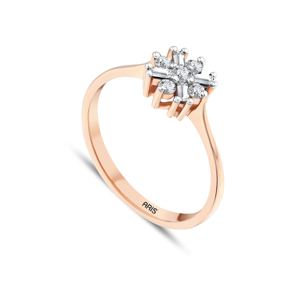 Bagetli Tasarım Pırlanta Yüzük