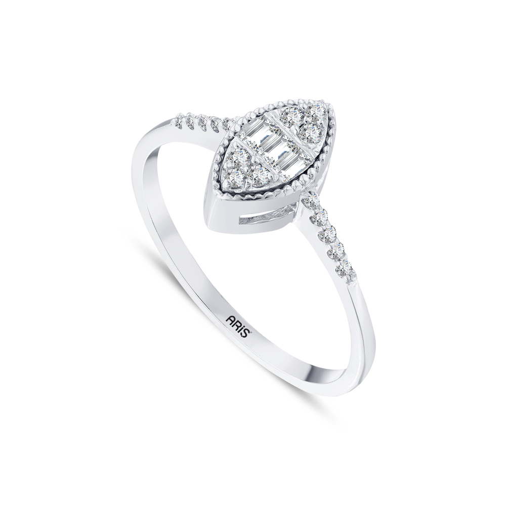 Markiz Model Baget Pırlanta Yüzük