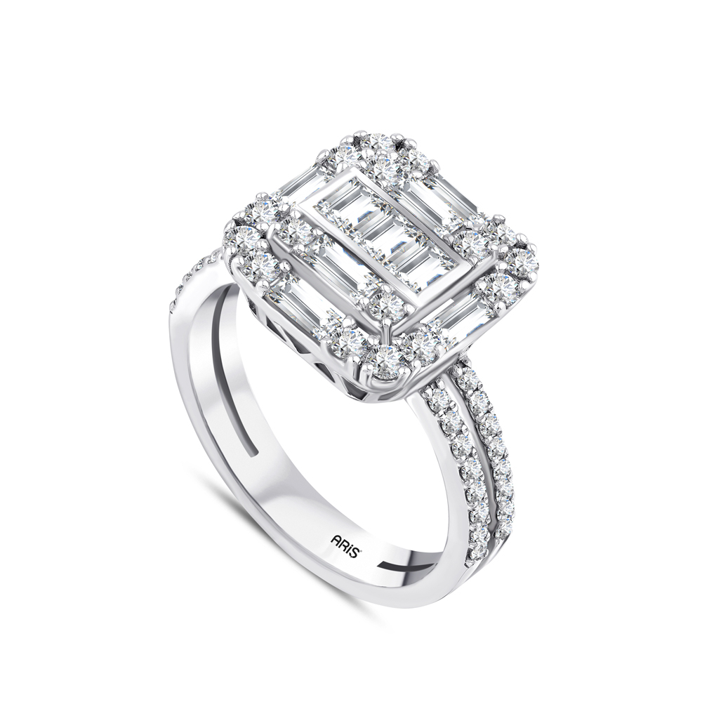 1.28 Karat Baget Pırlanta Yüzük