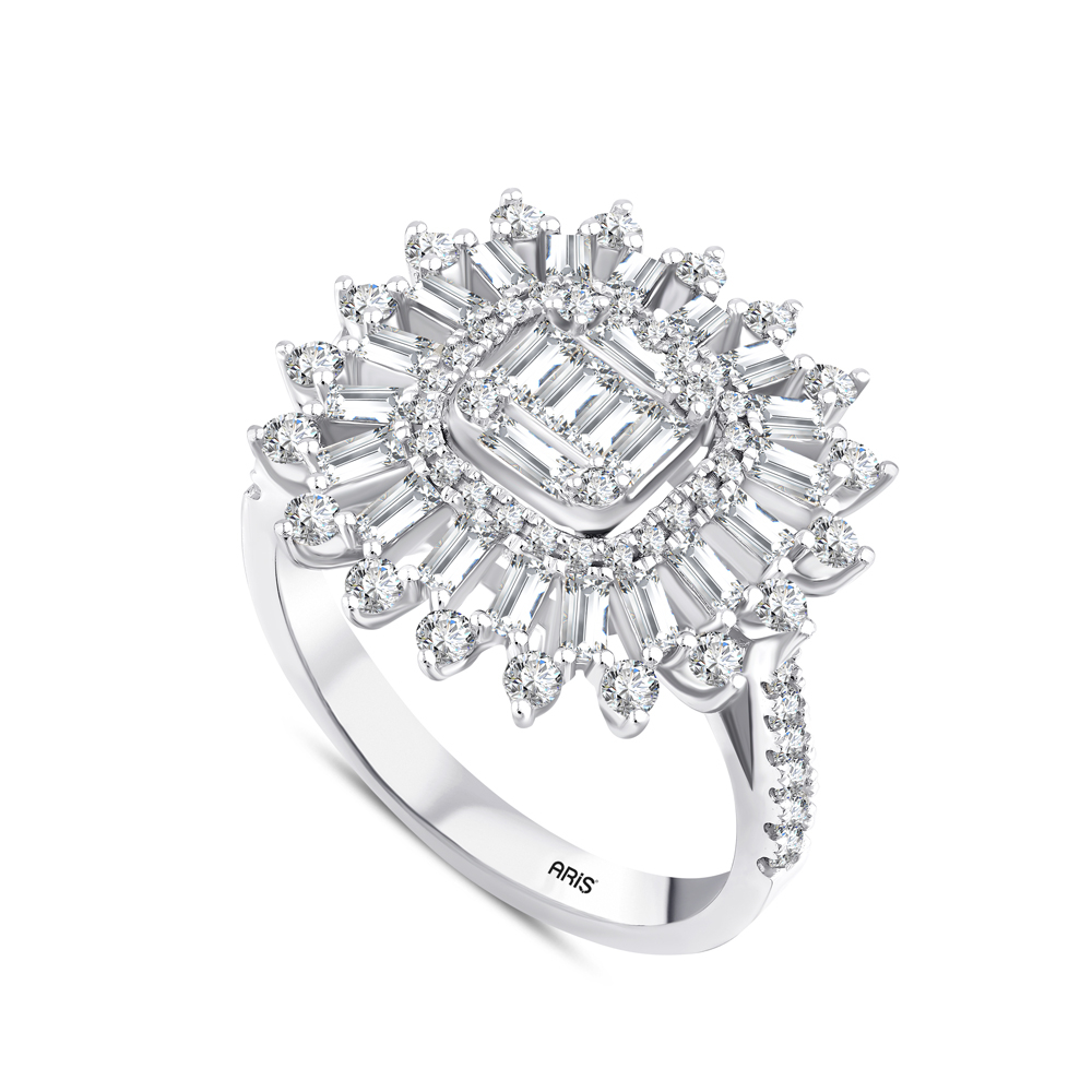 1.29 Karat Baget Pırlanta Yüzük