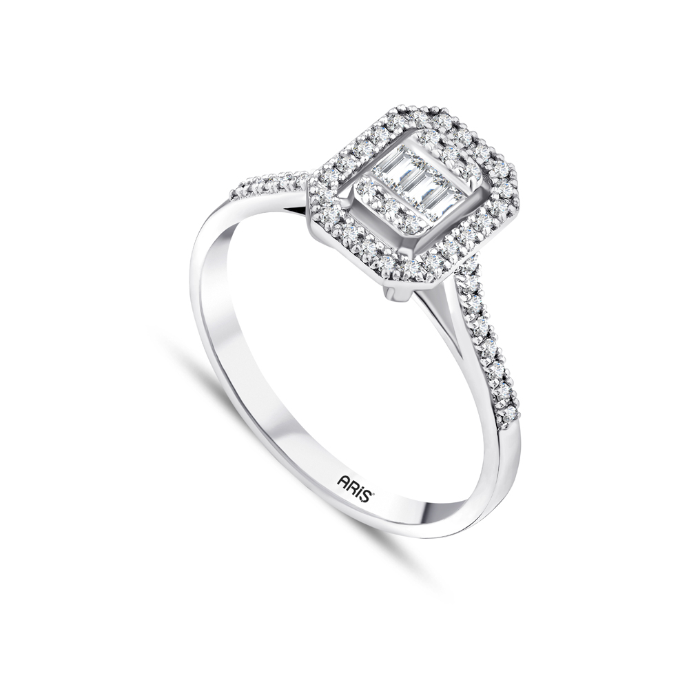 0.24 Karat Baget Pırlanta Yüzük