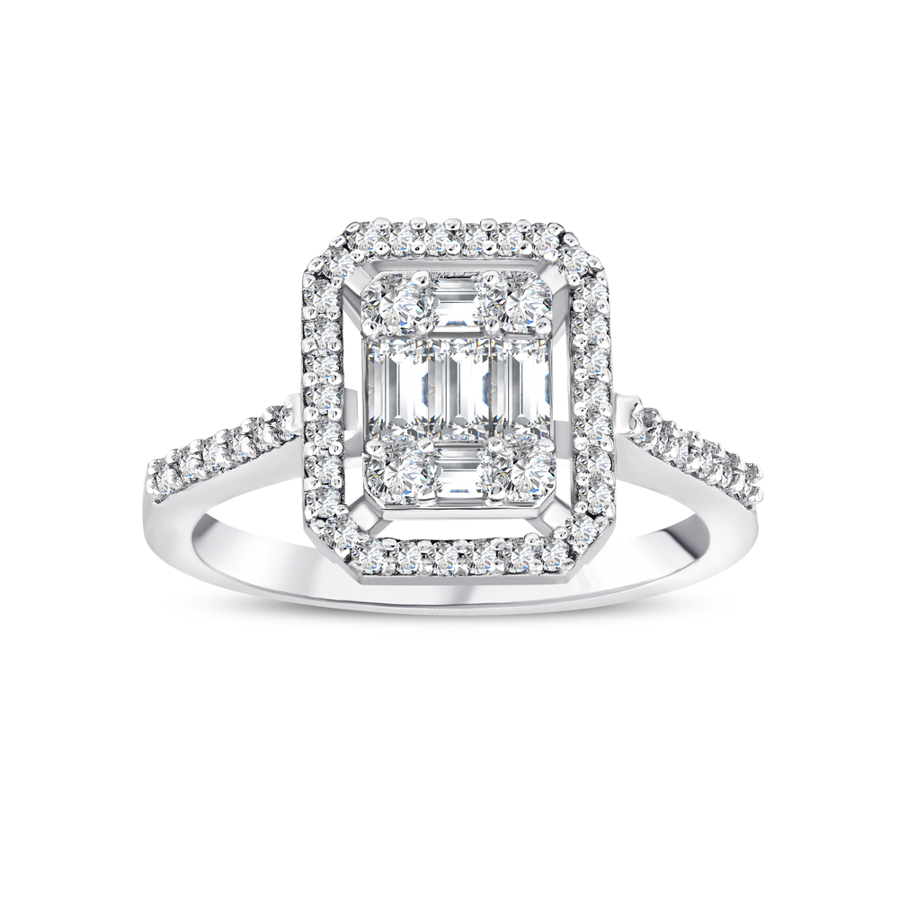 0.64 Karat Pırlanta Baget Yüzük