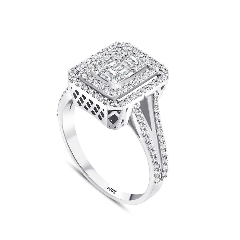 0.69 Karat Pırlanta Baget Yüzük