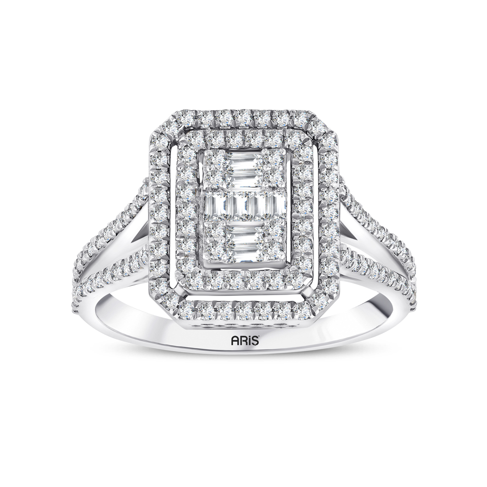 0.69 Karat Pırlanta Baget Yüzük